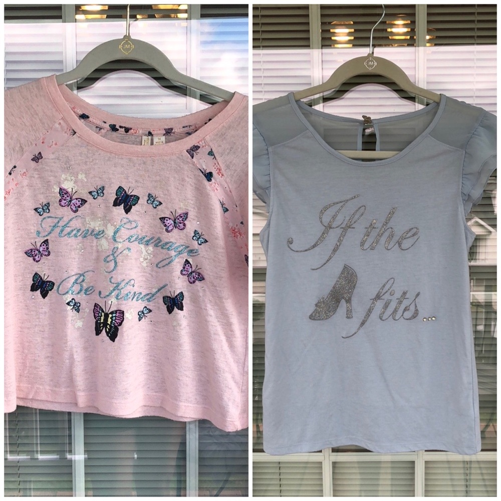 Disney Cinderella Lot of 2 Tops 14/16